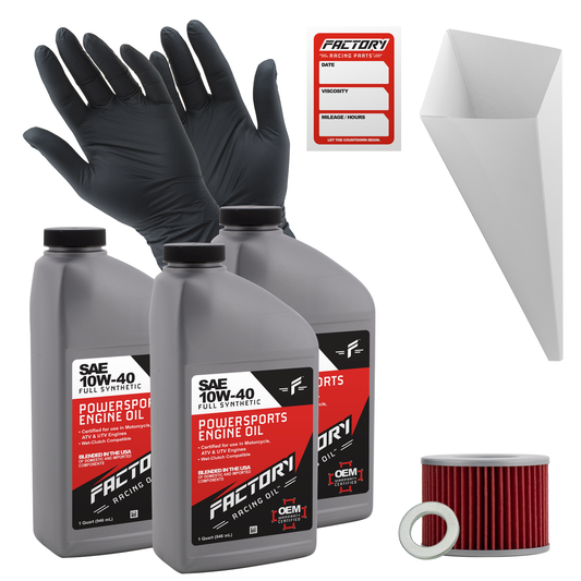 10W-40 3 Quart Oil Change Kit For Honda CB350F 1973-1974-0