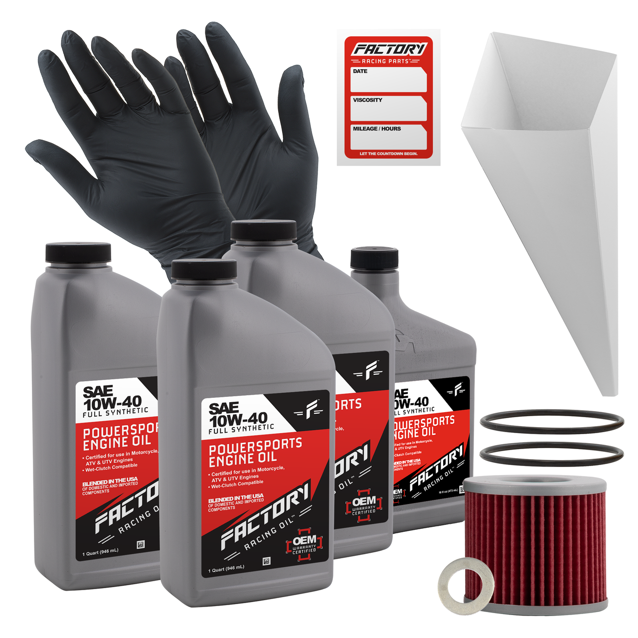 10W-40 Full Synthetic 3.5 Quart Oil Change Kit fits Suzuki GS650 GS1100-0