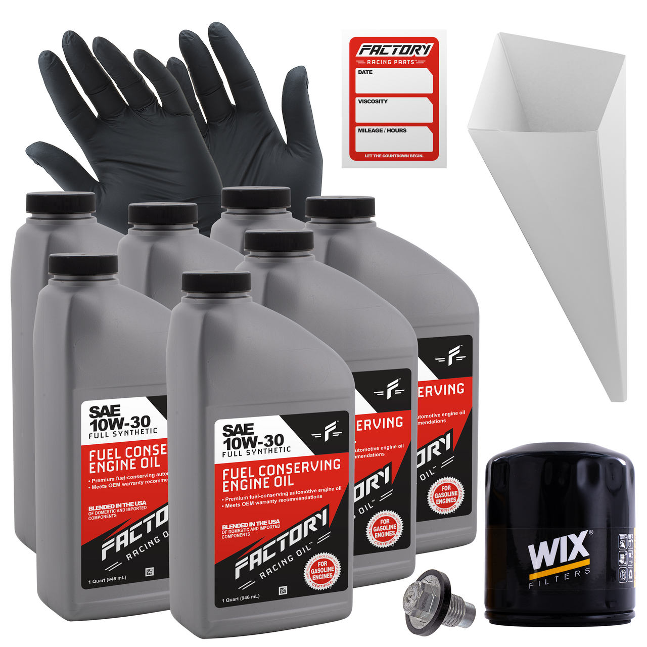 Oil Change Kit For Dodge Ram 2500 1994-1998, 2000-2003/3500 1994-2003 8.0L 10W-30 Full Synthetic Oil - 6 Quarts-0