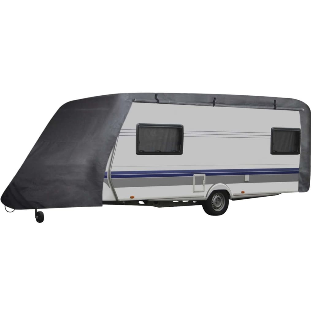 vidaXL RV Cover Caravan Top Cover Breathable Motorhome Protective Cover Gray-0