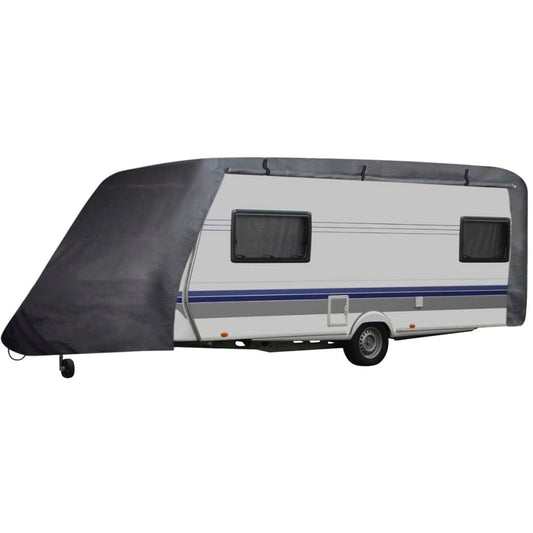 vidaXL RV Cover Caravan Top Cover Breathable Motorhome Protective Cover Gray-0