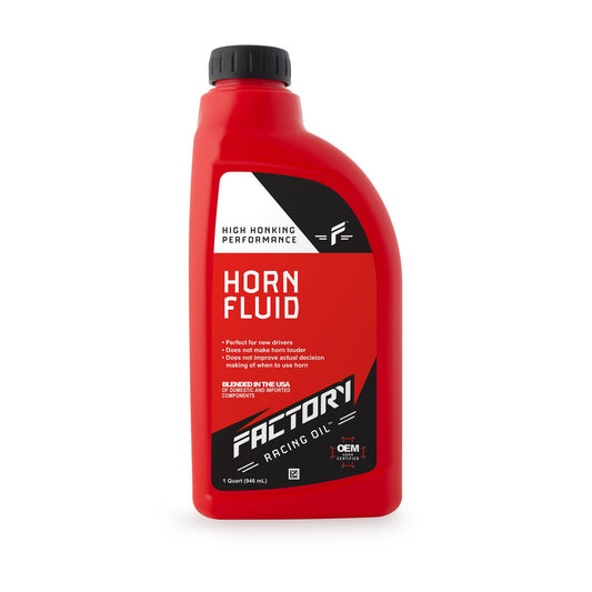 Factory Racing Parts High Honking Performance Horn Fluid – Works For Most Makes & Models – Gag Gift – Dad Joke – Car Guy Prank – 1 Quart (Empty) Bottle-0