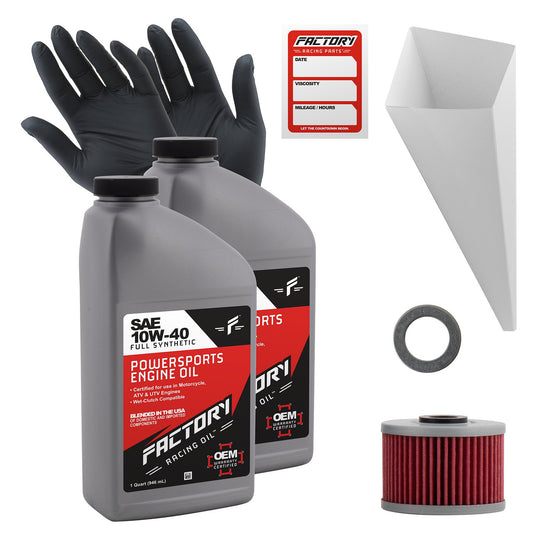 10W-40 2 Quart Oil Change Kit For Kawasaki KLX450R KL250G-0