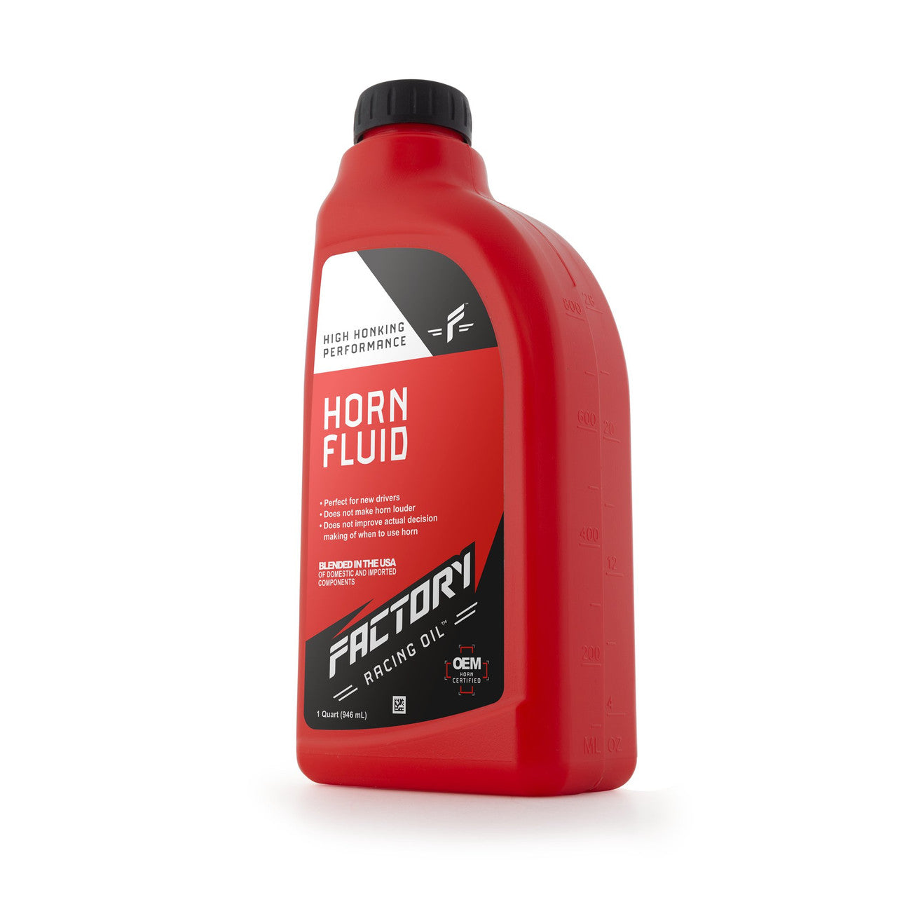 Factory Racing Parts High Honking Performance Horn Fluid – Works For Most Makes & Models – Gag Gift – Dad Joke – Car Guy Prank – 1 Quart (Empty) Bottle-3