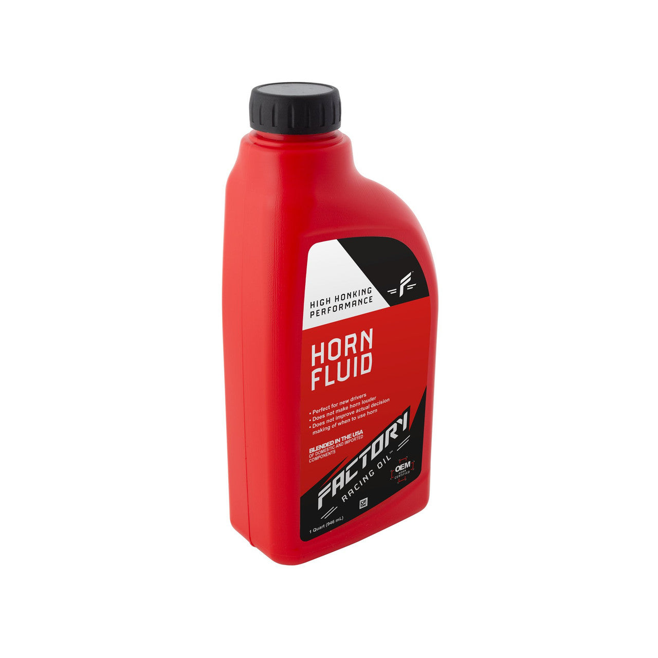 Factory Racing Parts High Honking Performance Horn Fluid – Works For Most Makes & Models – Gag Gift – Dad Joke – Car Guy Prank – 1 Quart (Empty) Bottle-4